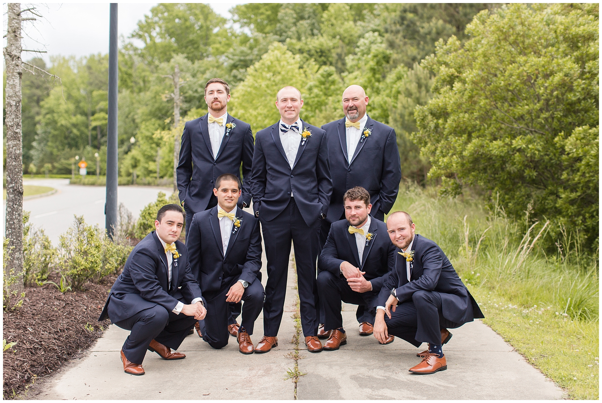 navy suits for groom and groomsmen