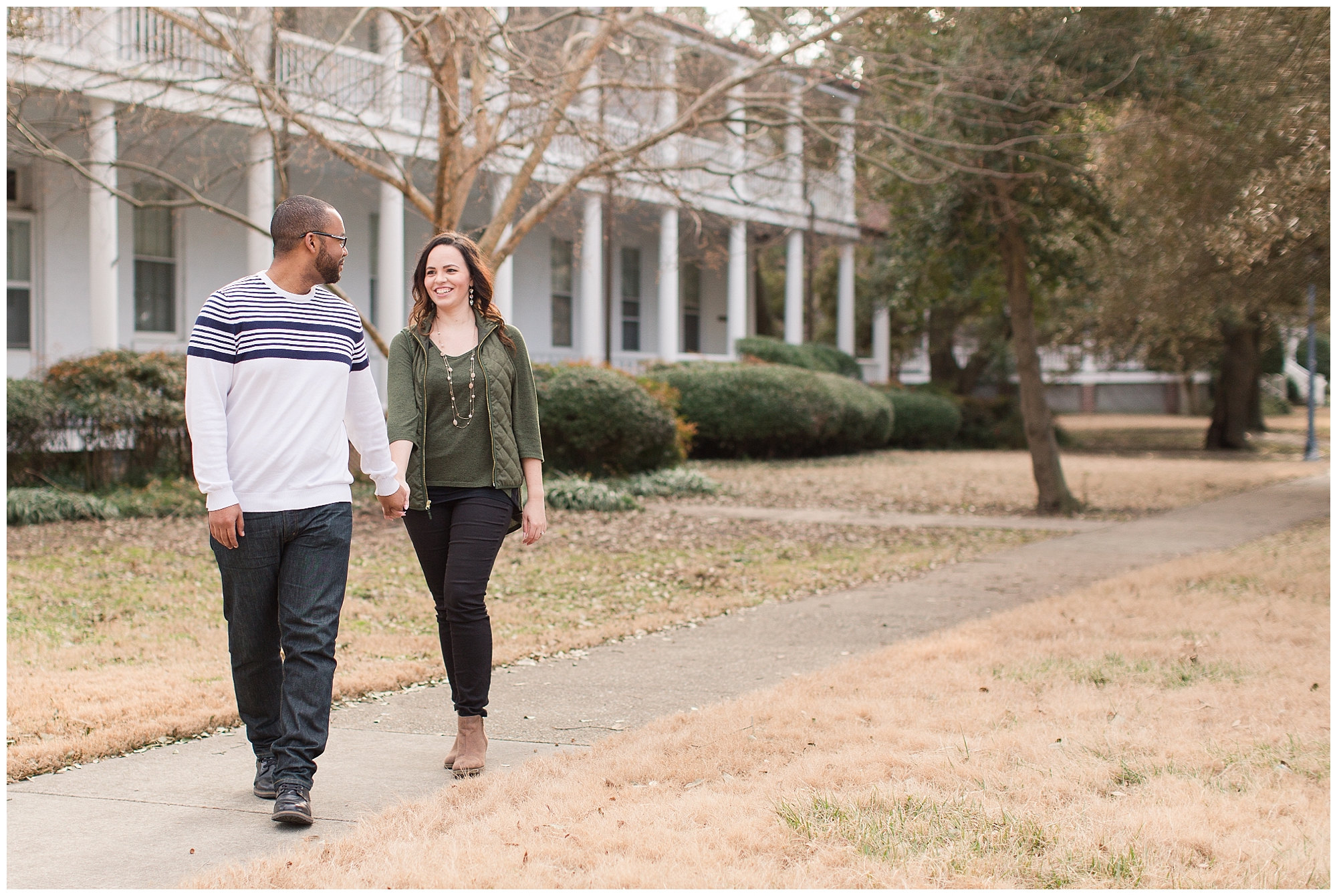 January engagement session at fort Monroe