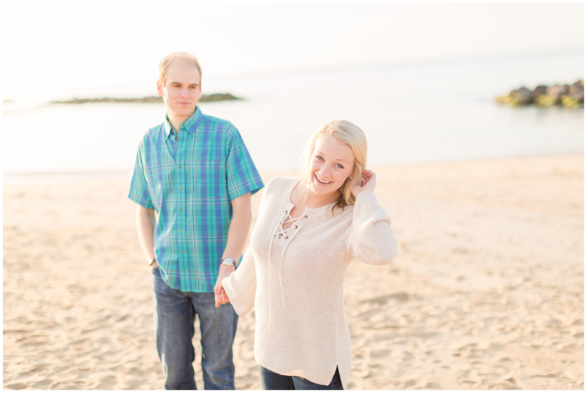 east beach engagement session