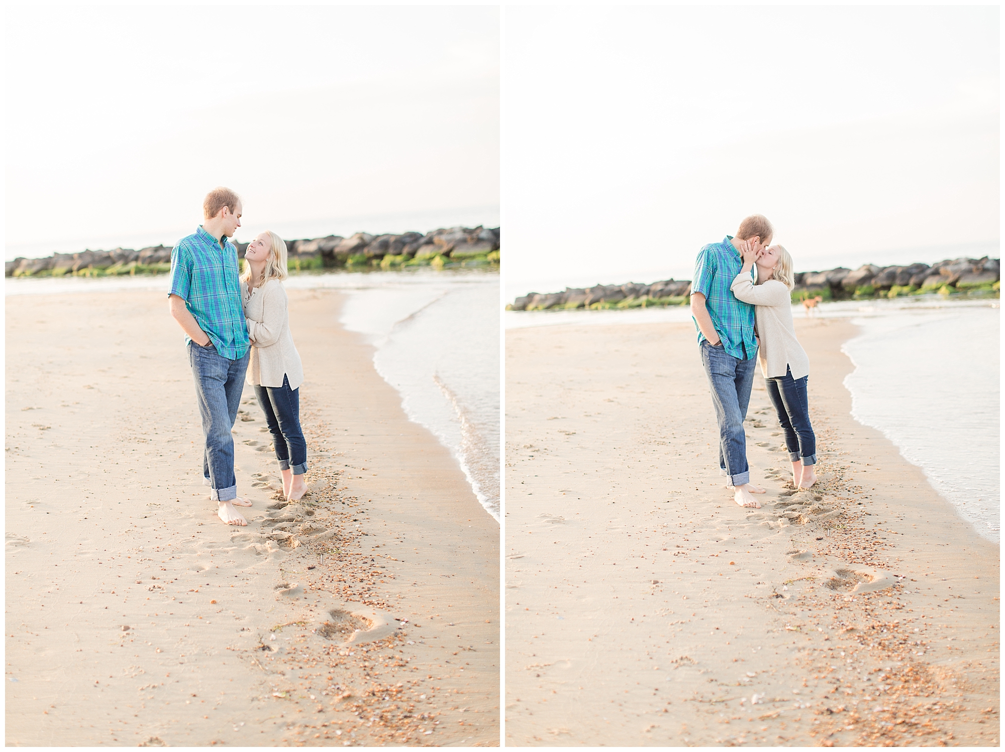 east beach engagement session