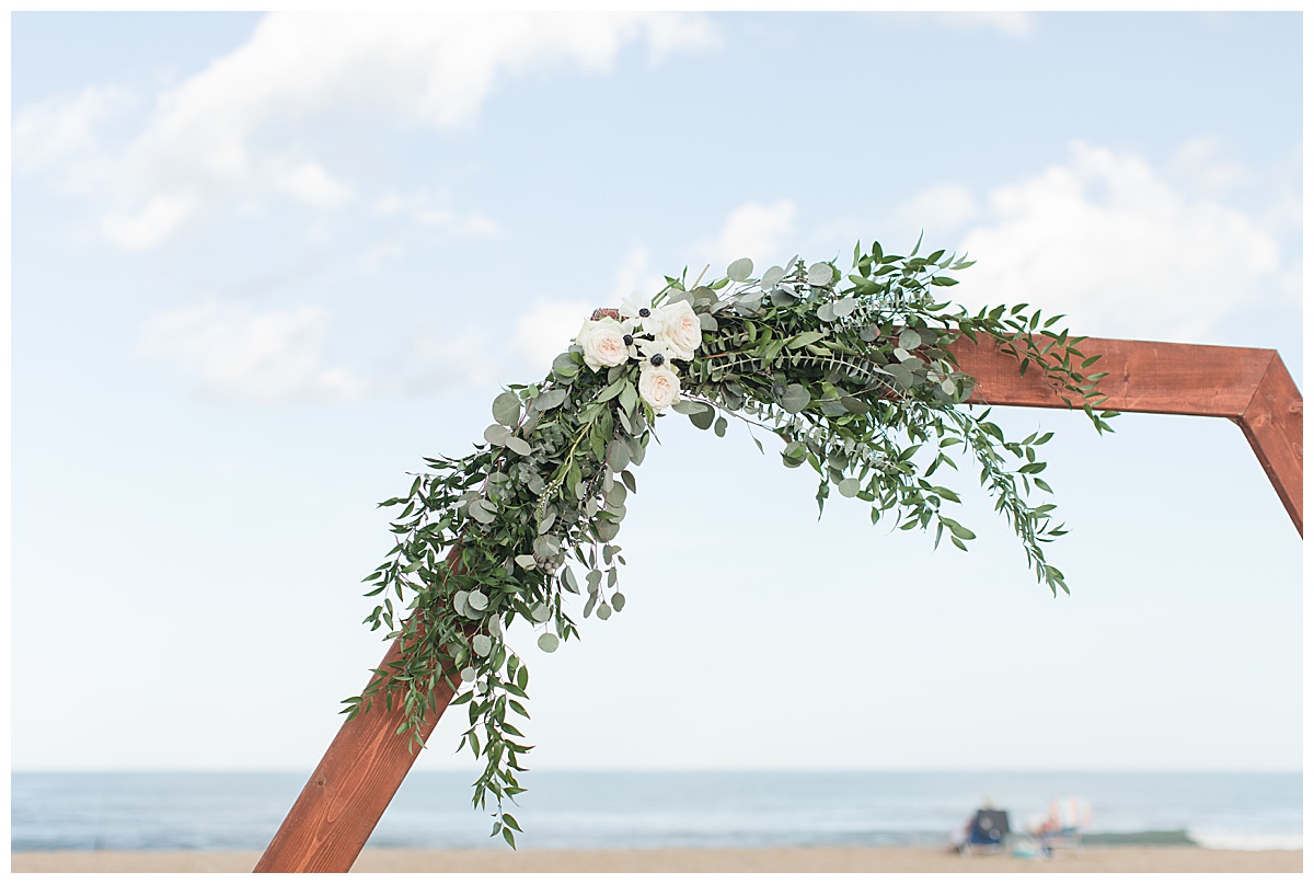 oceanfront micro wedding ceremony