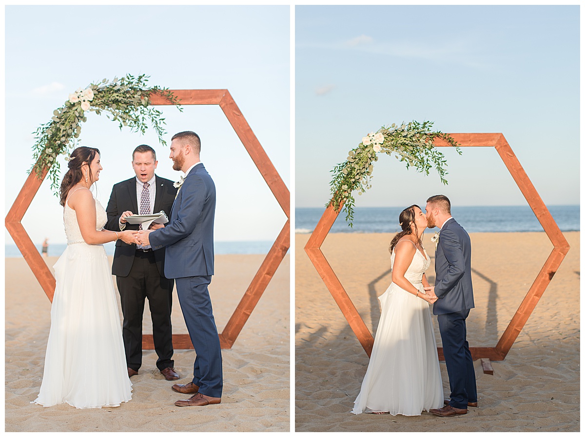 oceanfront micro wedding ceremony