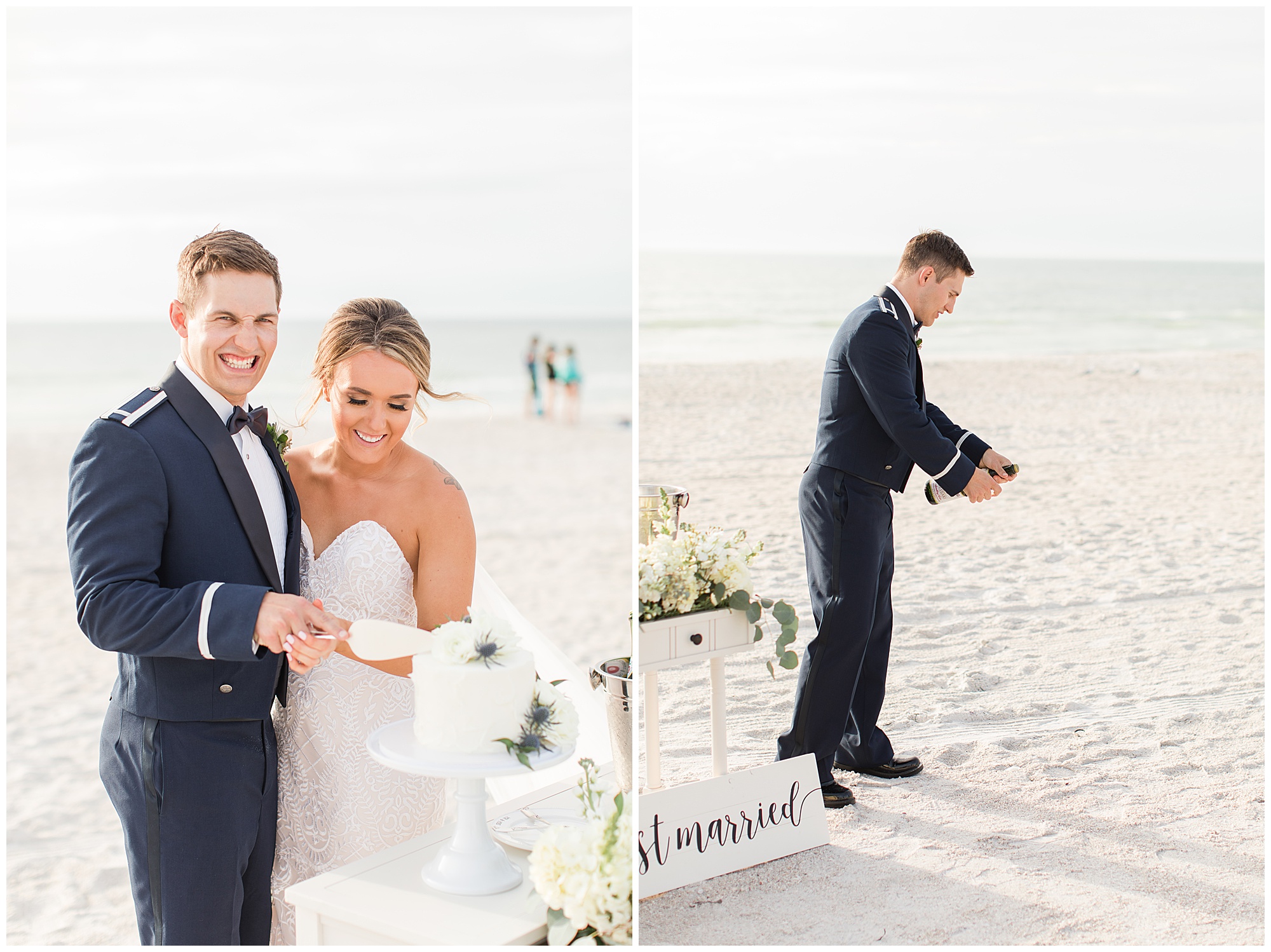Jace & Anton, Pass-A-Grille Beach, St. Petersburg Florida wedding, Kelley Stinson Photography, beach wedding, beach cake cutting