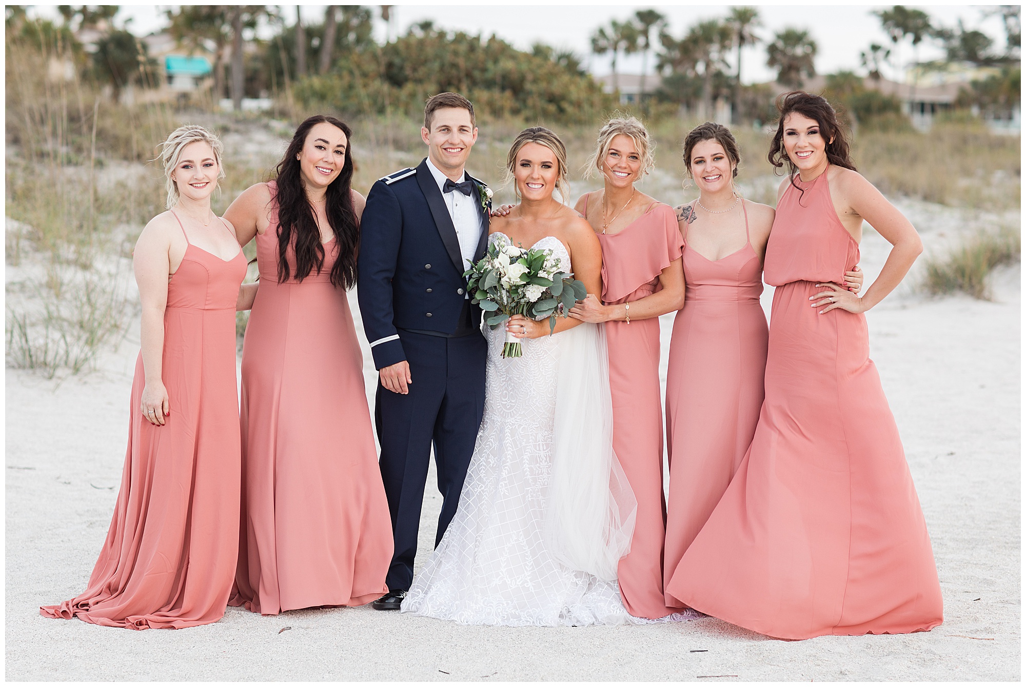 Jace & Anton, Pass-A-Grille Beach, St. Petersburg Florida wedding, Kelley Stinson Photography, beach wedding, pink wedding, pink bridesmaid dress