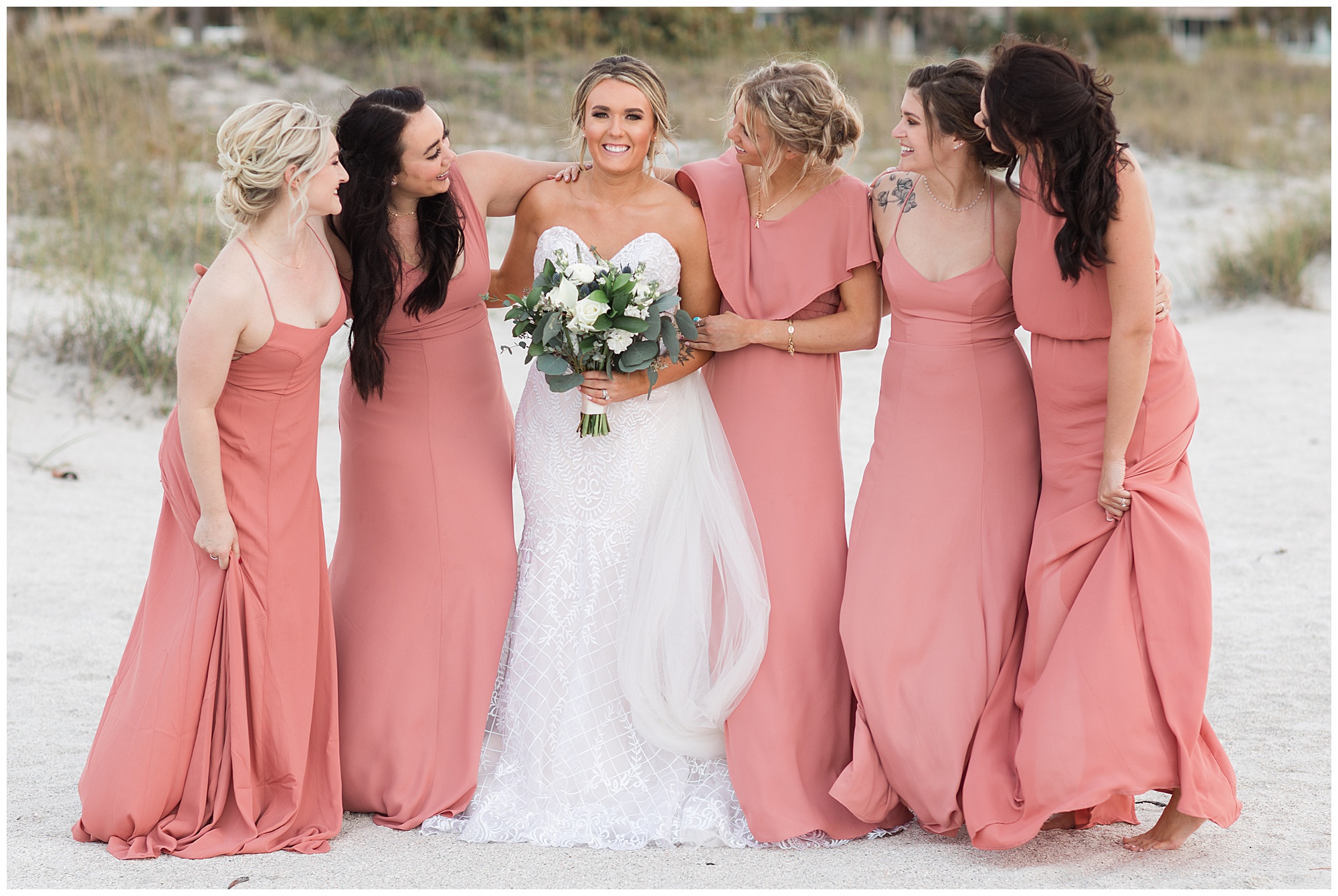 Jace & Anton, Pass-A-Grille Beach, St. Petersburg Florida wedding, Kelley Stinson Photography, beach wedding, peach bridesmaid dress, pink wedding