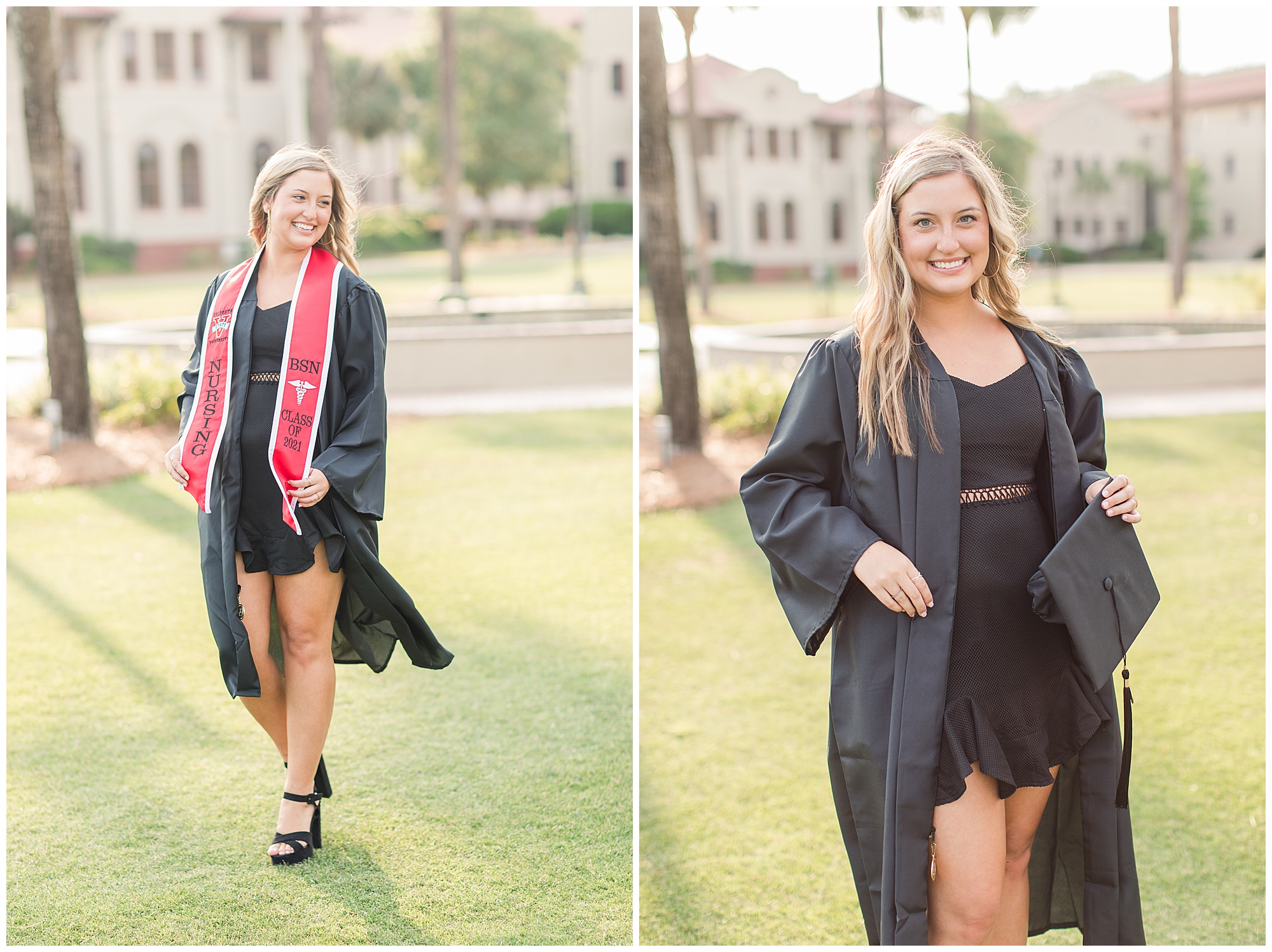 Bailey, Graduation Photos, Valdosta State University, Kelley Stinson Photography, cap and gown photo session