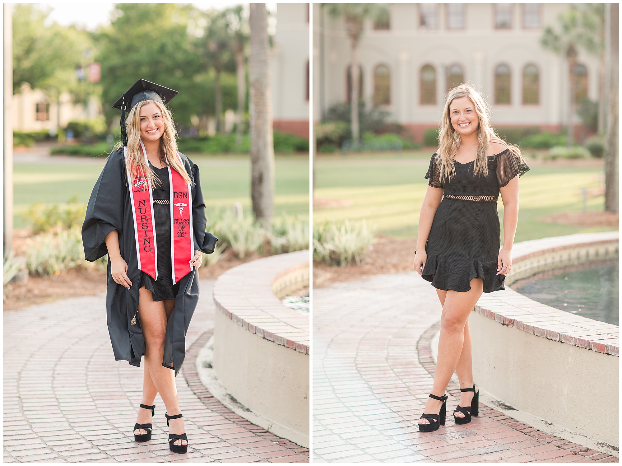Bailey, Graduation Photos, Valdosta State University, Kelley Stinson Photography, cap and gown photo