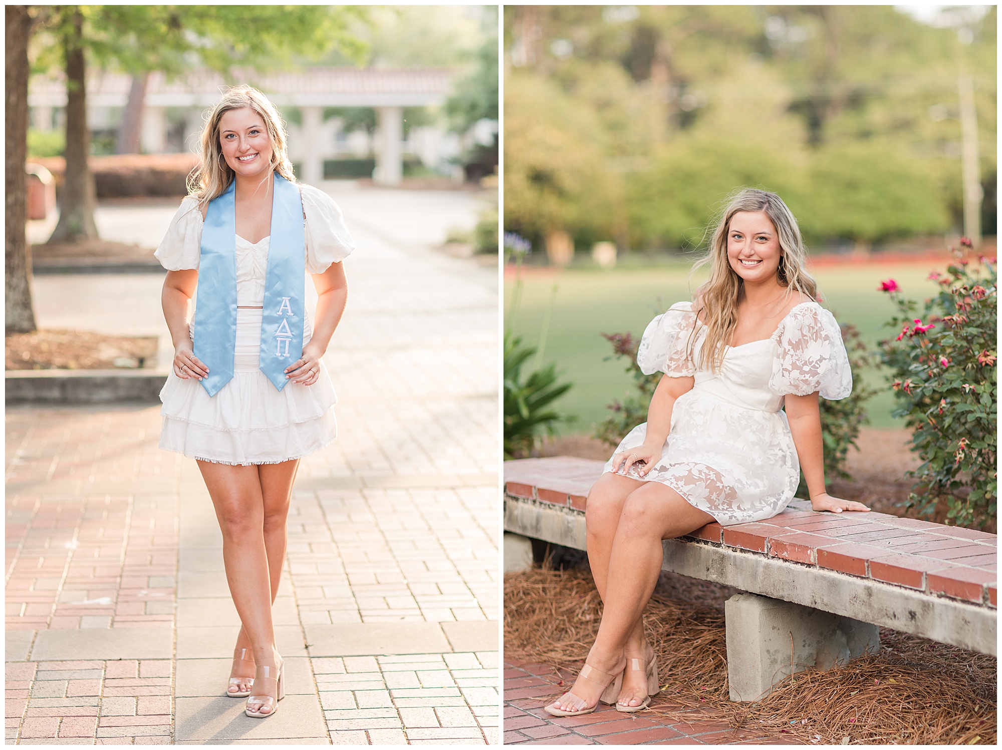 Bailey, Graduation Photos, Valdosta State University, Kelley Stinson Photography, white graduation dress
