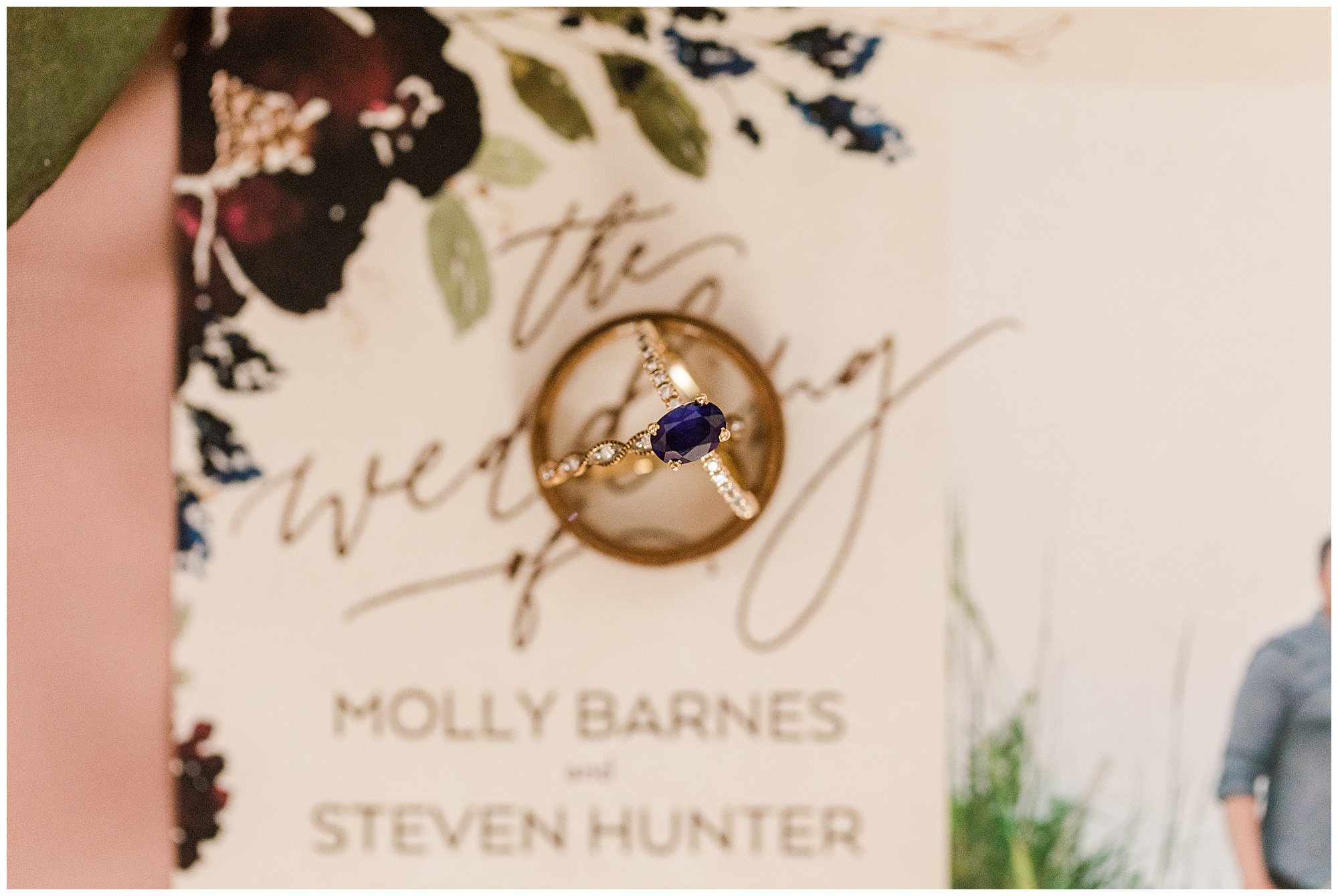 Molly & Steven, Red Gate Farms wedding, Kelley Stinson Photography, Savannah, Georgia, blue engagement ring
