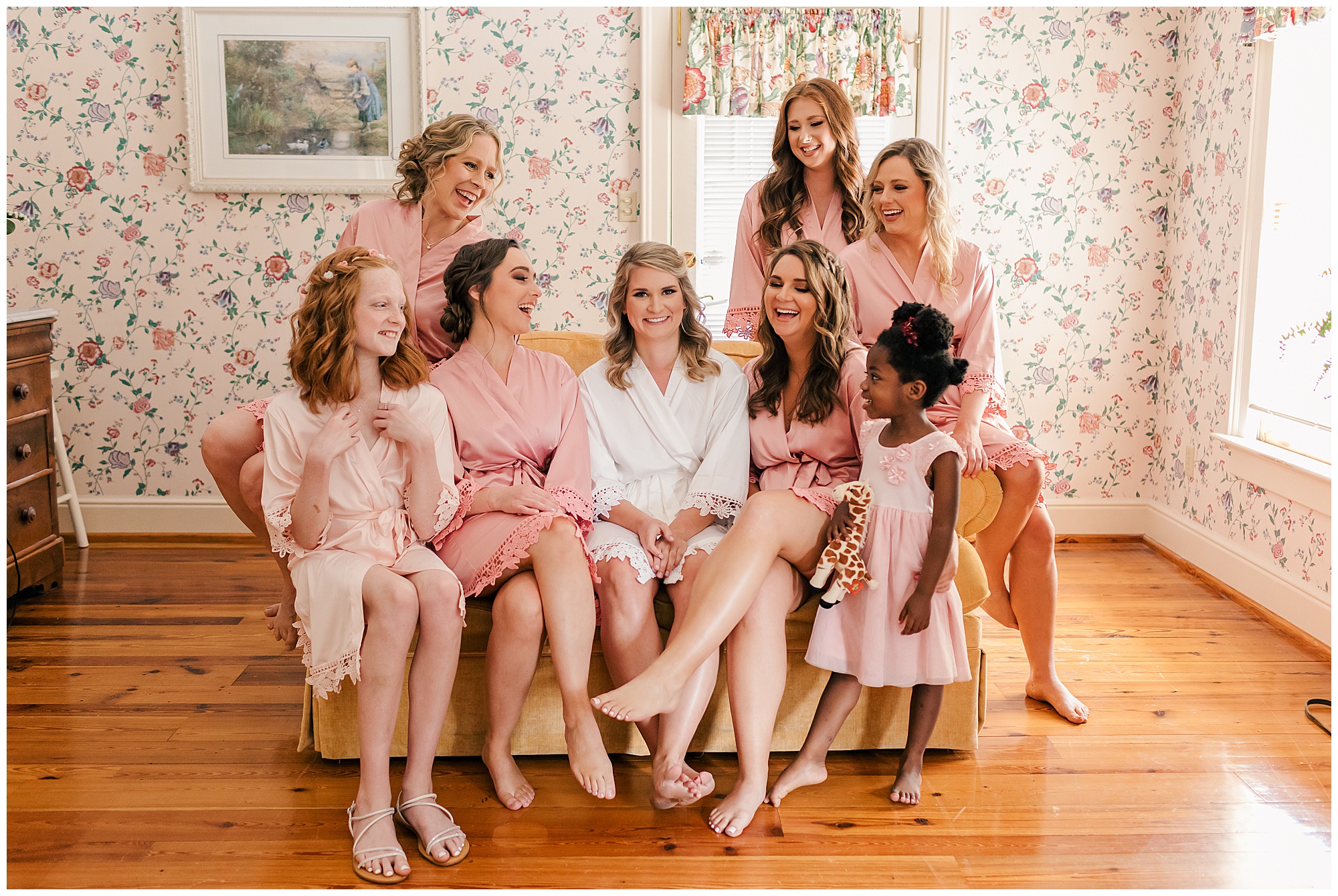 Molly & Steven, Red Gate Farms wedding, Kelley Stinson Photography, Savannah, Georgia, Georgia bride, bridesmaids robes, pink bridesmaids