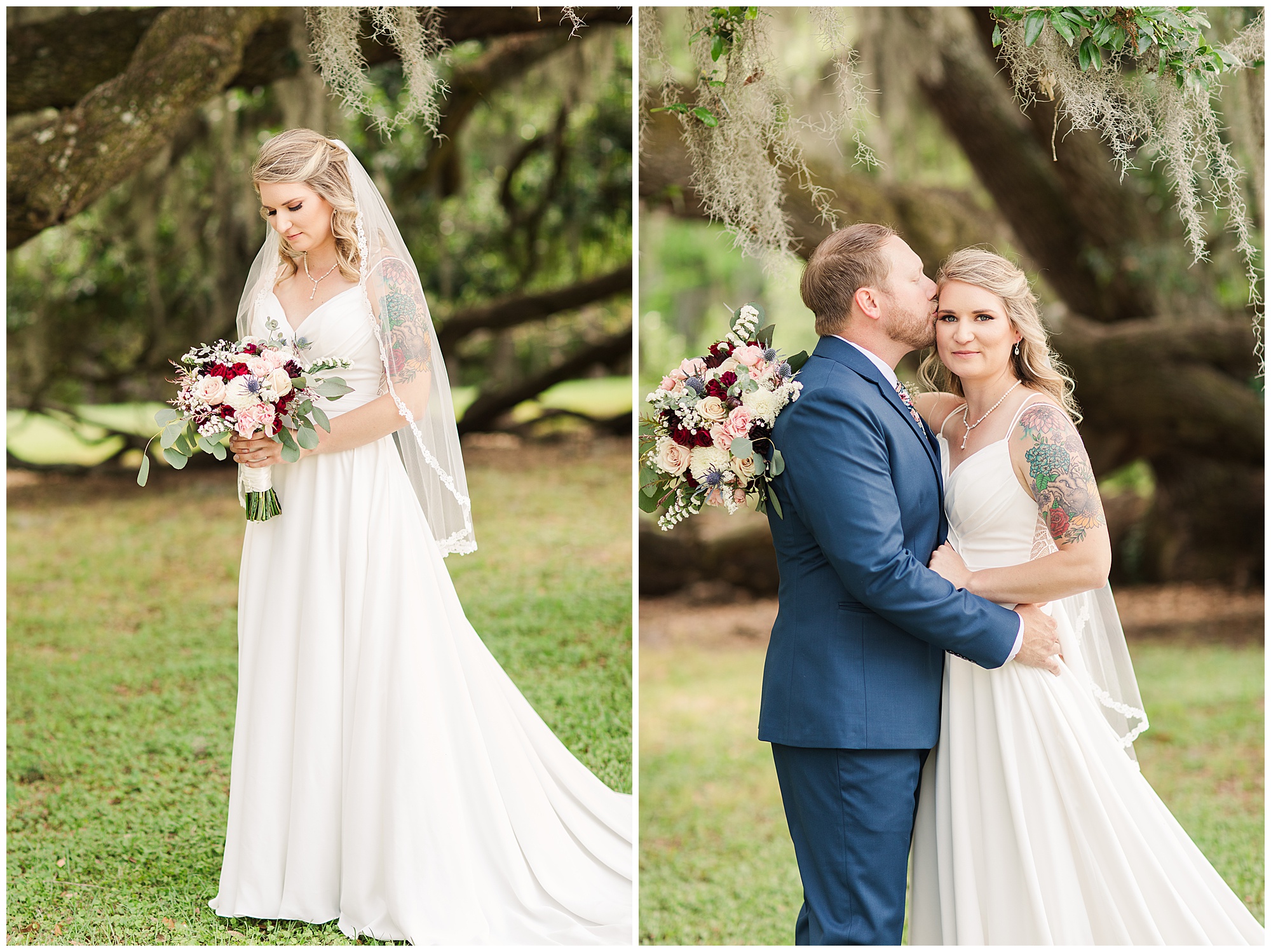 Molly & Steven, Red Gate Farms wedding, Kelley Stinson Photography, Savannah, Georgia, red and pink bouquet