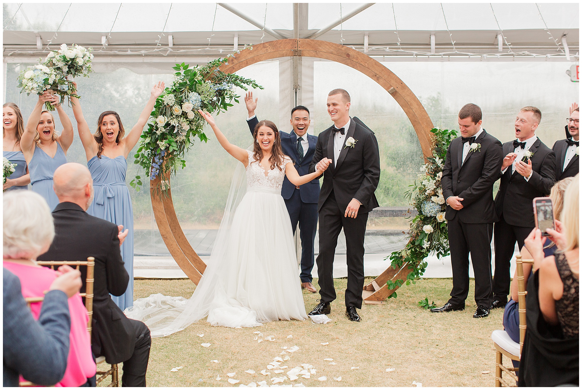 Danielle & Chris, East Beach wedding, Hampton Roads weddings, Kelley Stinson Photography, tent ceremony, clear tent