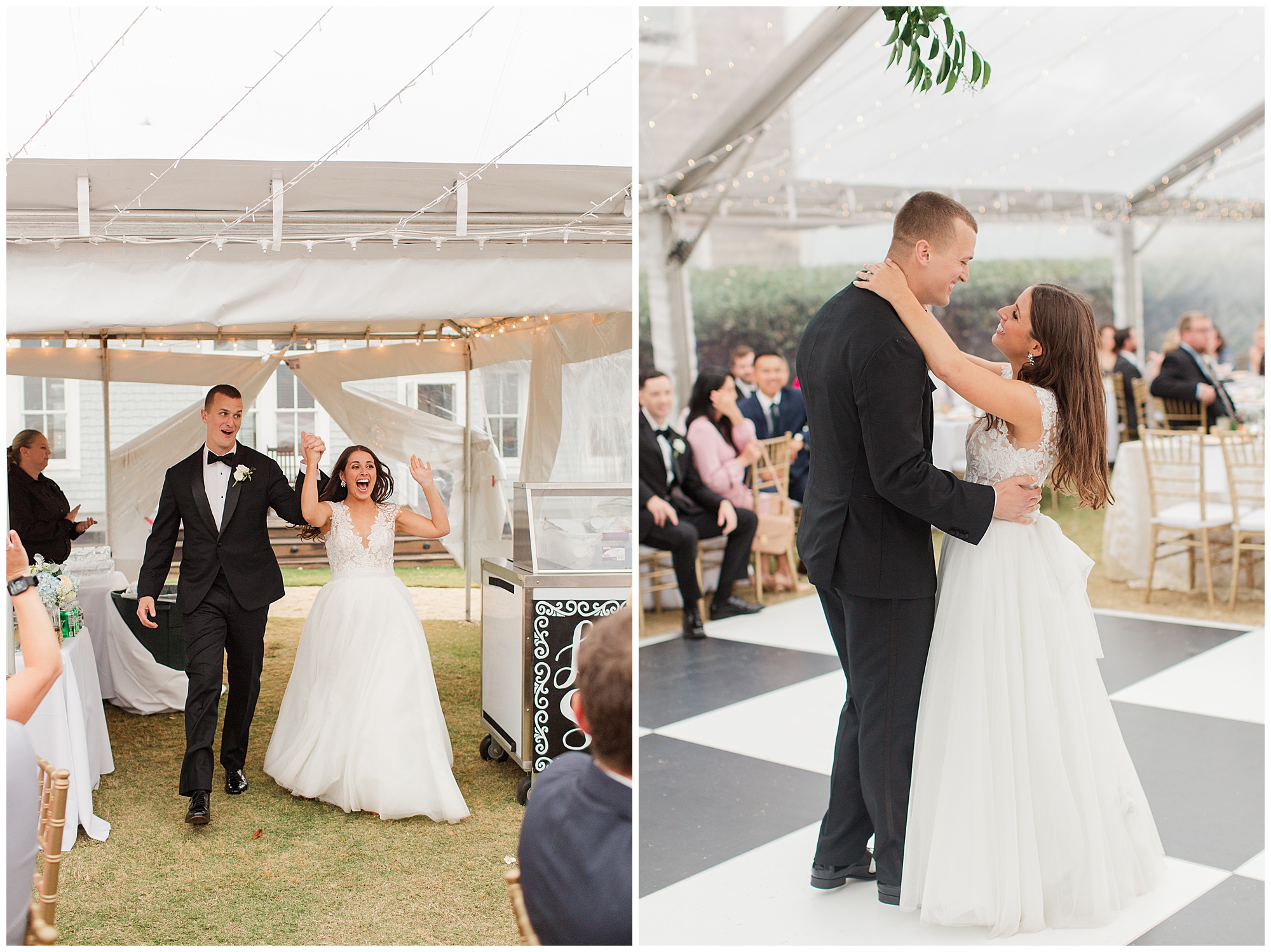 Danielle & Chris, East Beach Bay Front Club wedding, Hampton Roads weddings, Kelley Stinson Photography, first dance, tent wedding